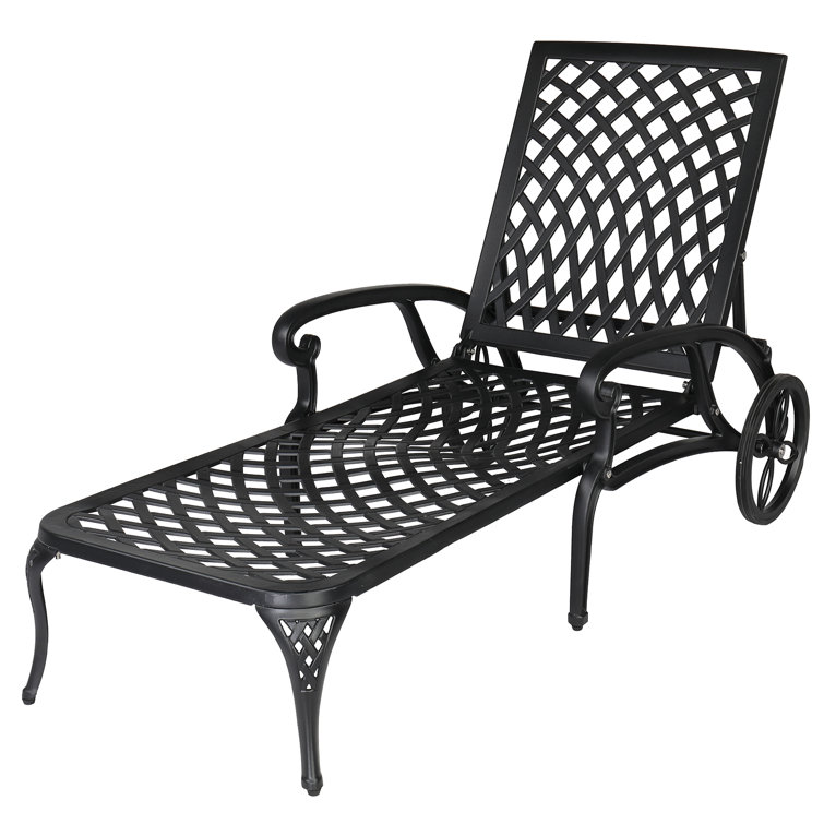 Lark Manor Bauder Outdoor Metal Chaise Lounge & Reviews | Wayfair